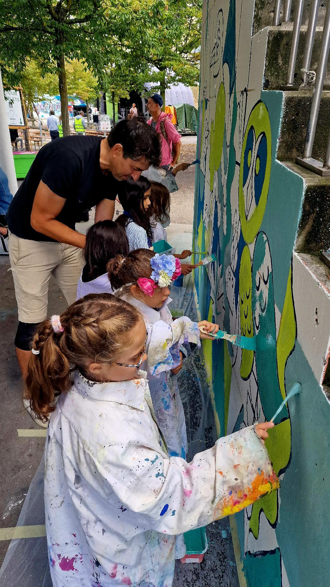 Mise en couleur avec les enfants